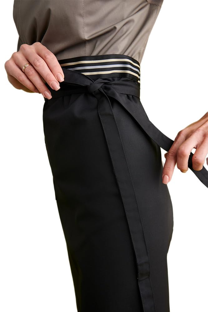 Grembiule francese per ospitalità professionale Unisex. Tasca con toppa asimmetrica sul lato destro. 65% poliestere 35% cotone. Abbigliamento cuoco / cuoco. Rif: 6421