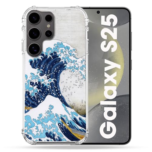 Coque Samsung S25 La Grande Vague Cokitec étui robuste pour créatifs et voyageurs