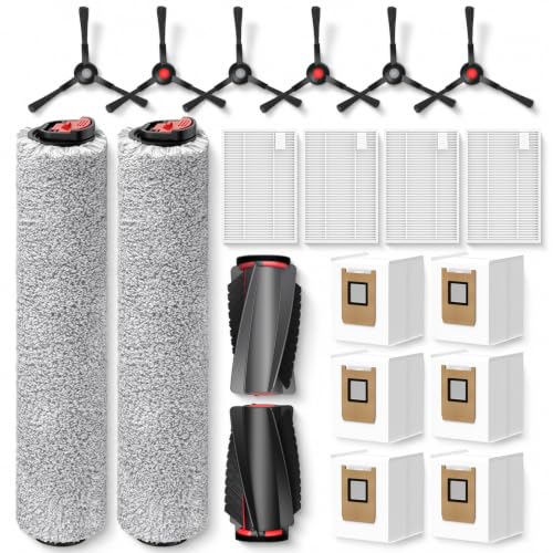 Image of C28 Accessories for Eufy C28 Robot Vacuum | Replacement Parts Include Dual Main Roller Brushes, 2*Mopping Rollers, 6*Side Brushes, 4*HEPA Filters, 6*Dust Bags