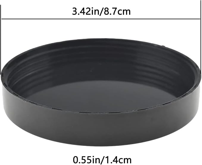 4 Tapas Planas para Magic Bullet, Repuesto, Plástico Negro miniatura 3