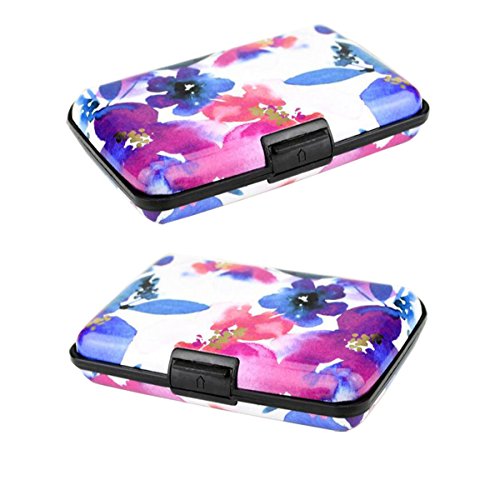 Latest Aluminum RFID Blocking Credit Card Holder for Men & Women-Slim Metal Business Card Case Fits in Front Pocket, Holds 6-8 Cards