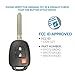 Keyless2Go Replacement for Keyless Entry Remote Head Key Fob Select Toyota Rav4 Highlander Tacoma GQ4-52T 89071-0R040 (2 Pack)