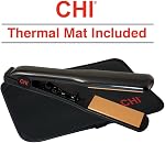 CHI Tourmaline Ceramic Flat Iron, Hair Straightener For An Even & Smooth Finish, 1 1/2" Iron, Onyx Black