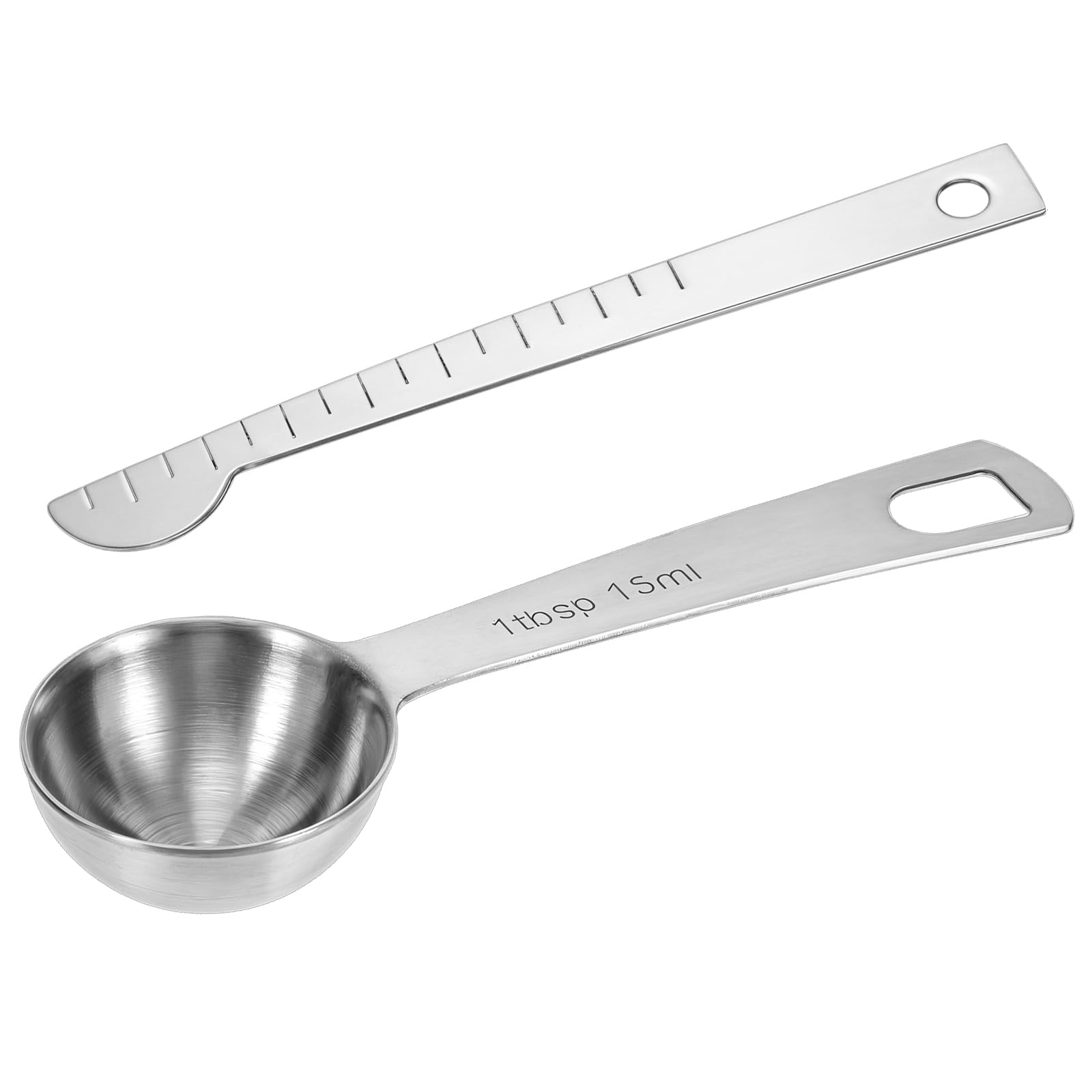 Qianyu Single Measuring Spoons with Leveler Stainless Steel Individual Tablespoon Teaspoon Measuring Coffee Scoop Metal Measuring Spoons Only Kitchen Gadgets for Baking Cooking Most Kitchen Spice Jars