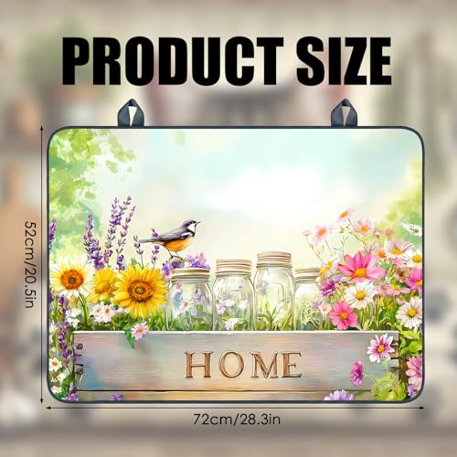 Image of Nuxovilar Home Floral Crate Stove Cover Diatom Mud 28.65x20.47 In