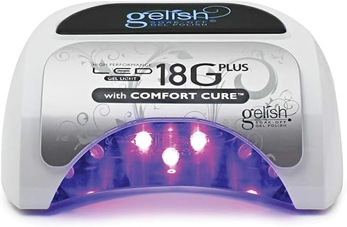 Gelish 18G Plus con curado cómodo con LED de 36 vatios luz de curado de gel de alto rendimiento para tu esmalte de uñas de gel