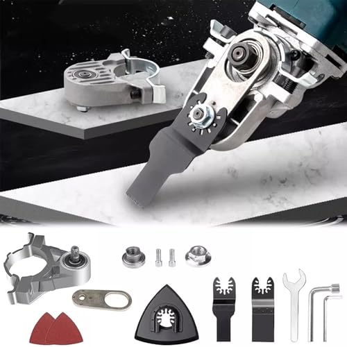 Kit Adaptador Oscilante para Esmerilhadeira, Conjunto de Acessórios para Rebarbador, Rebarbadora Met