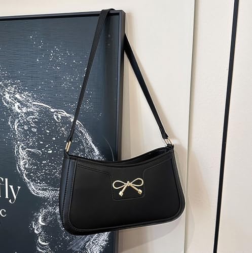 AIPJOY Small Shoulder Bag For Women,Bow Shoulder Handbags Trendy Y2k PU Leather Purses3