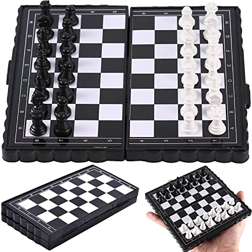 Retoo Juego de Ajedrez Plegable Magnético para Niños y Adultos - 13 cm x 13 cm, Portátil, a Partir de 6 Años - Regalo
