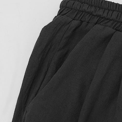 Thin Harem Pleated Straight Leg Basic Long Cuff Leg Pants for Mens Summer Fall Pants Mens 20244