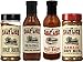 Salt Lick Favorites Assortment, one each of Original Dry Rub, Original Sauce, Spicy Sauce and Garlic Dry Rub