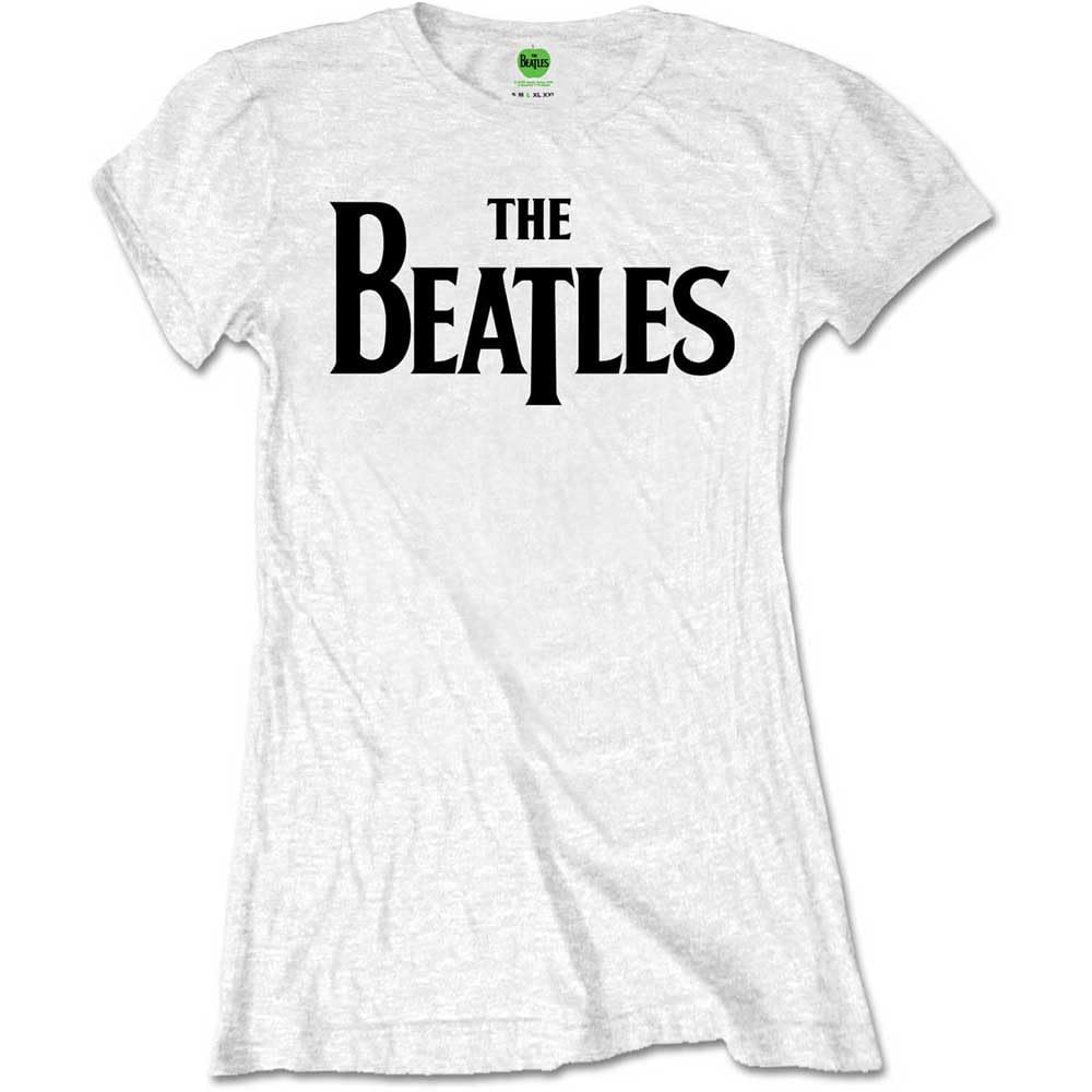 Rock Off Officially Licensed Products Women's White The Beatles Band Monkey T-Shirt Drop T Logo