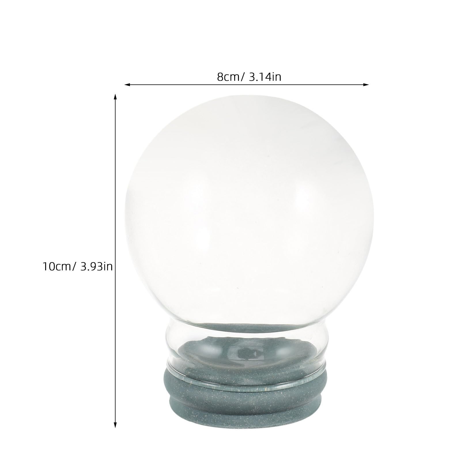 Kit de Bola de Nieve de Vidrio de 80 MM Pack de 2 Unidades para Fabricación Creativa y Decoración Navideña en Fiestas y Hogar