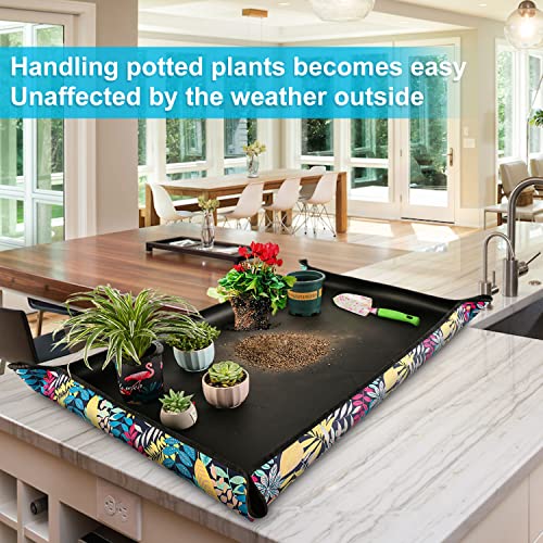 image for HNXTYAOB Extra Large Repotting Mat for Indoor Plant Transplanting and 