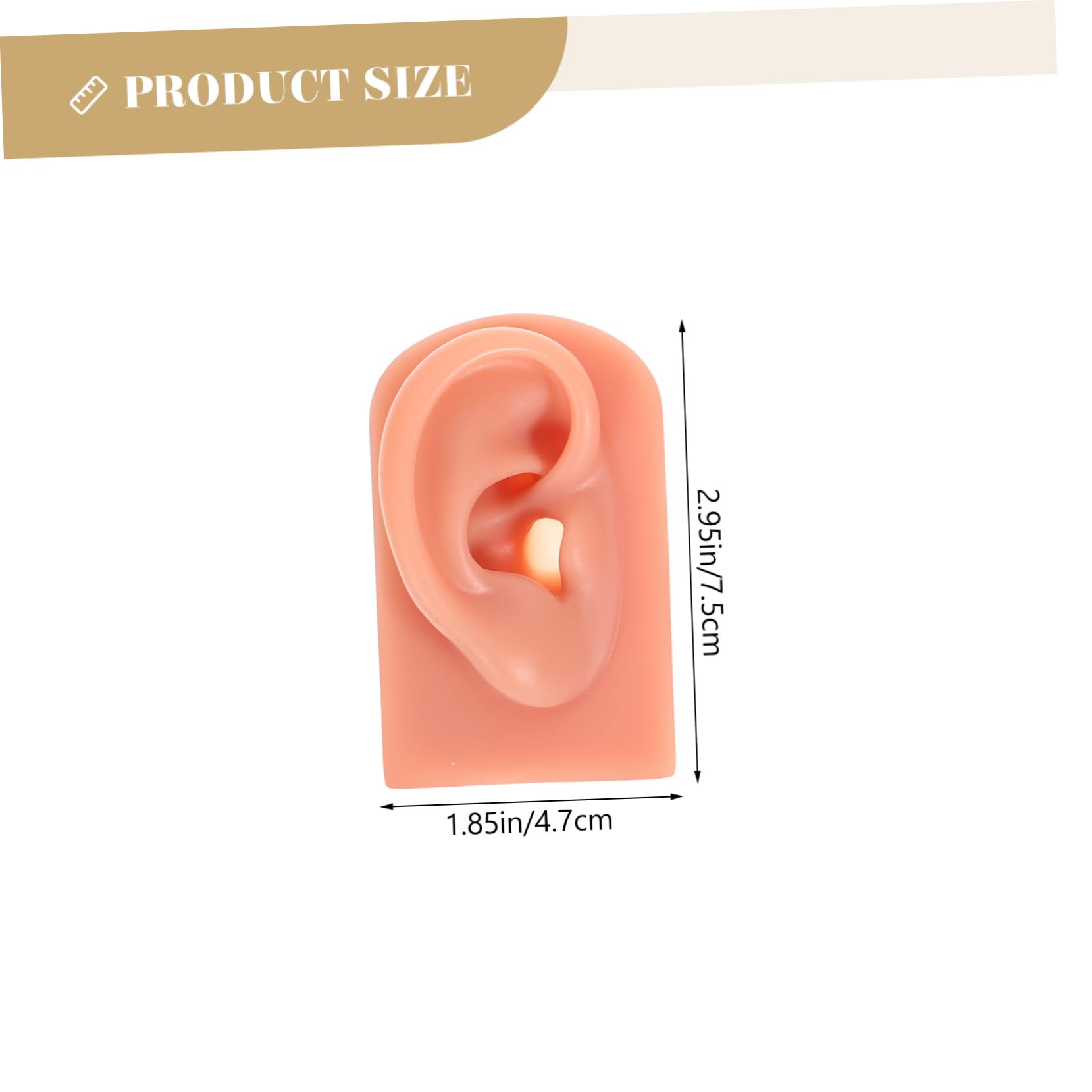 Baluue Perfect for Training Silicone Dummy Practice Ears Ear Piercing Model Kit