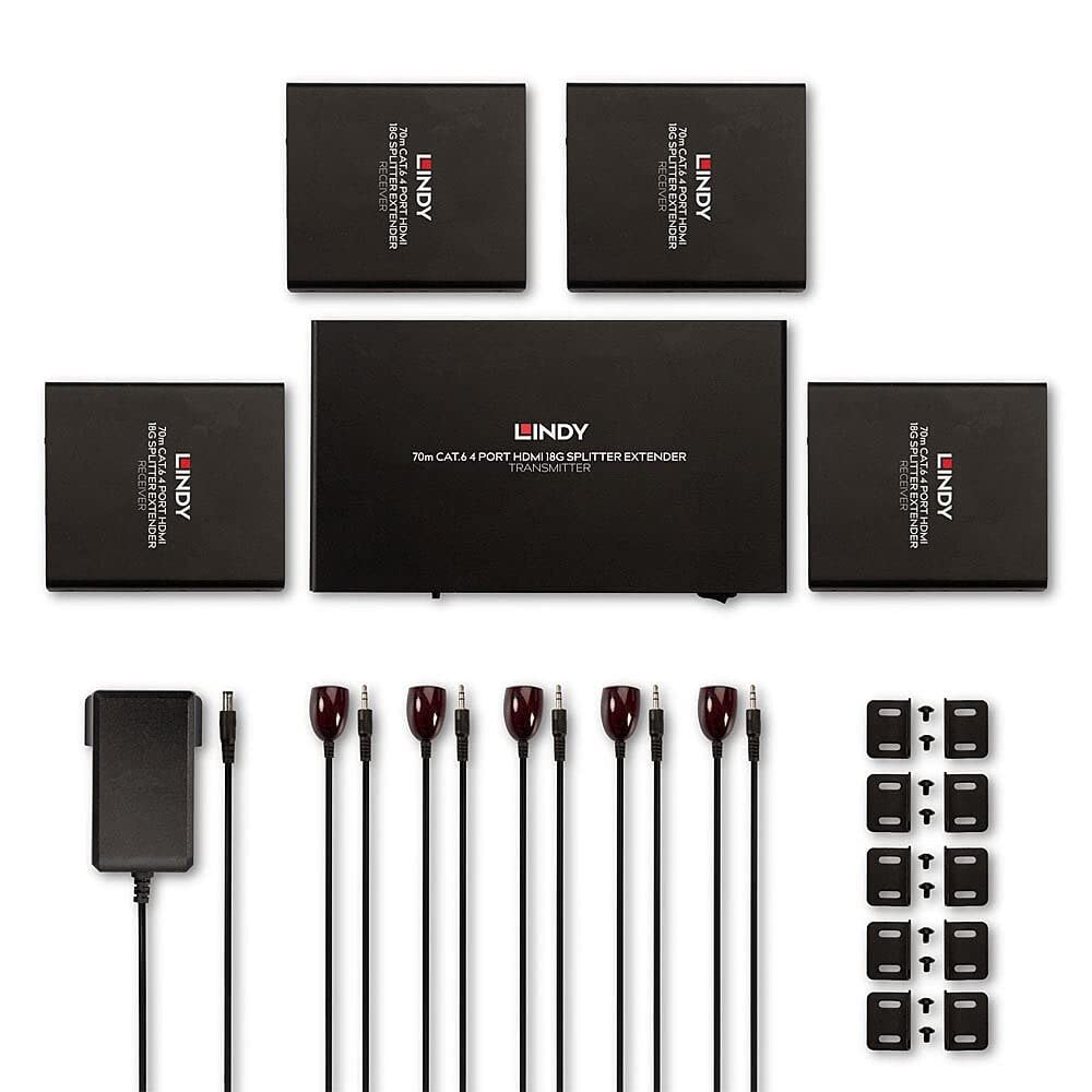 Splitter Extender Cat.6 4 port HDMI 4K60 70m