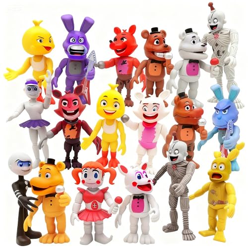 Action Figure Toy, 18 Pcs Game Figures Toys, Movable Joints Toys Dolls, Collectible Figure Gifts for Kids, Colourful