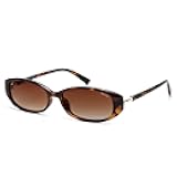 Trendy Polarized Retro Oval Sunglasses for Women Chic 90s Sunnies Lightweight Narrow Shades SJ2641