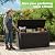 EasyUp 120 Gallon Outdoor Storage Box Waterproof, UV Resistant Resin Deck Box with Hydraulic Rod, Reinforced Stability for Patio, Garden, Rattan Black