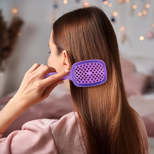 Image of FHI Heat UNbrush Mini Detangler Brush for Pain-Free Brushing on All Wet or Dry Hair Types - Durable Duoflex Anti-Static Bristles, Lightweight Handle, Vented Mini Hair Brush