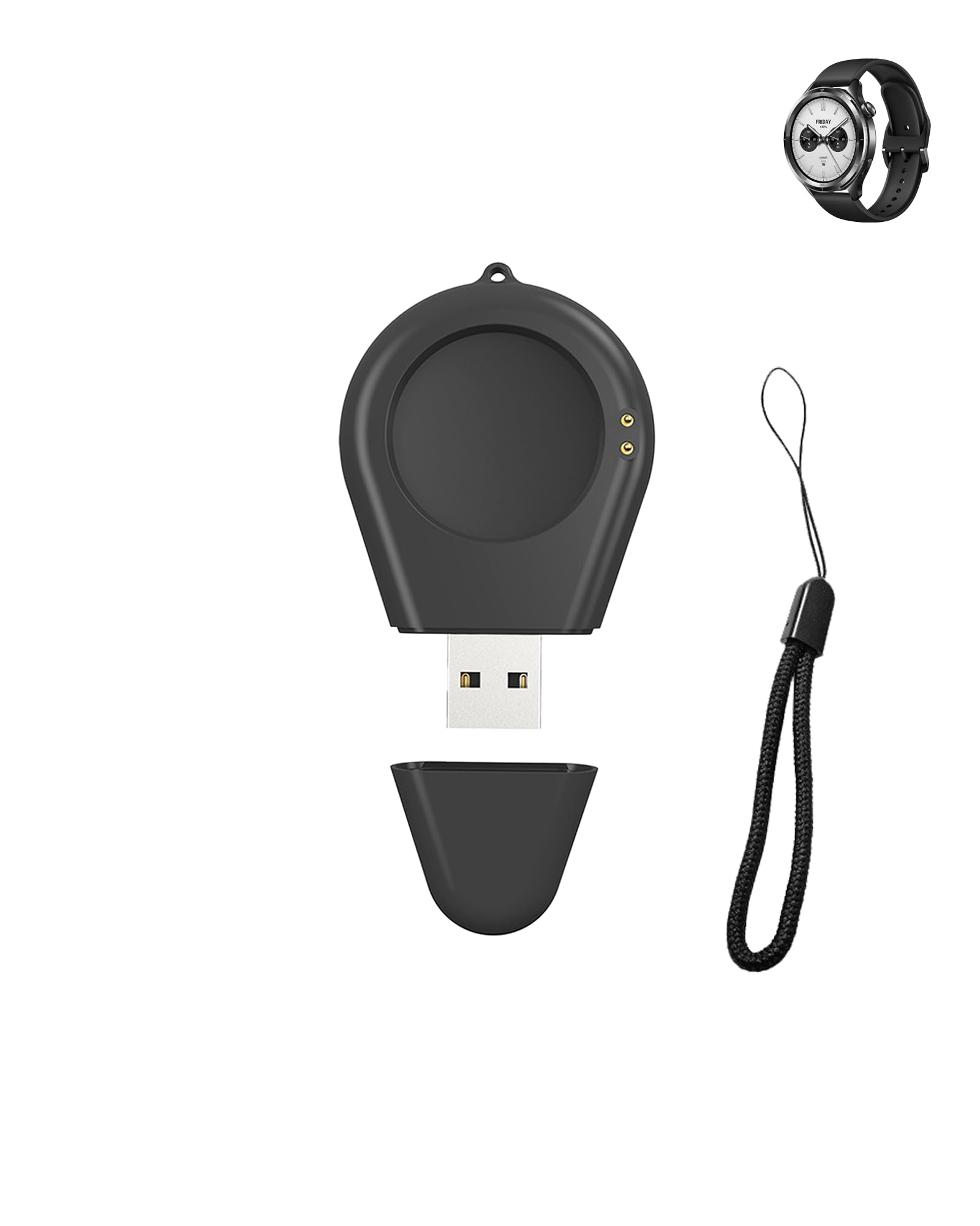 Charging Base for Xiaomi Watch S4, yystao Magnetic Charger Stable and Compatible with Xiaomi S4 Smartwatch, Miniature Water Drop Shape USB Charger