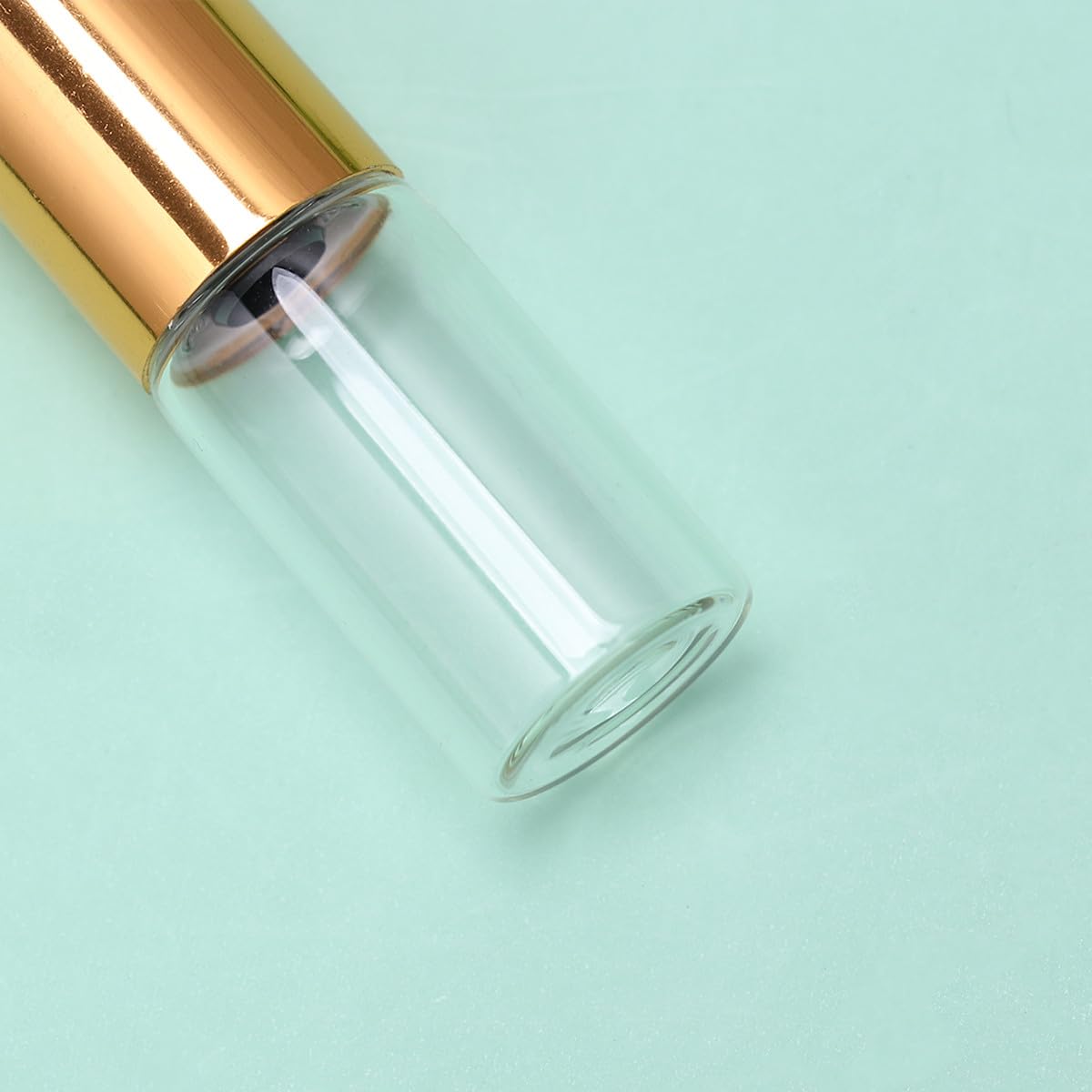 PLAFOPE Botellas Roll-on de Vidrio Transparentes 3 Ml, 20 Piezas para Aceites Esenciales, Aromaterapia y Masaje, con Bola Rodante de Acero y Tapa Dorada Hermética, Envases Rellenables