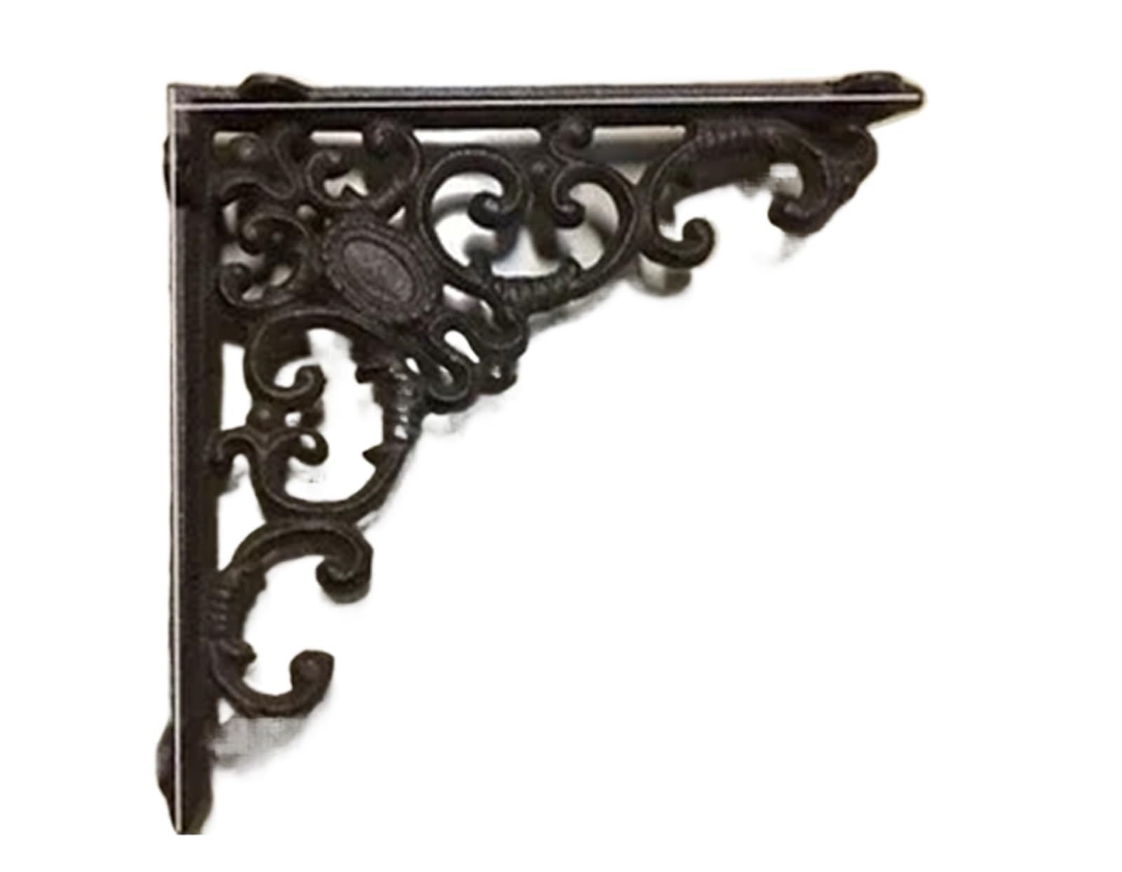 2pcs Cast Iron Angle Support Rack for Floating Shelves