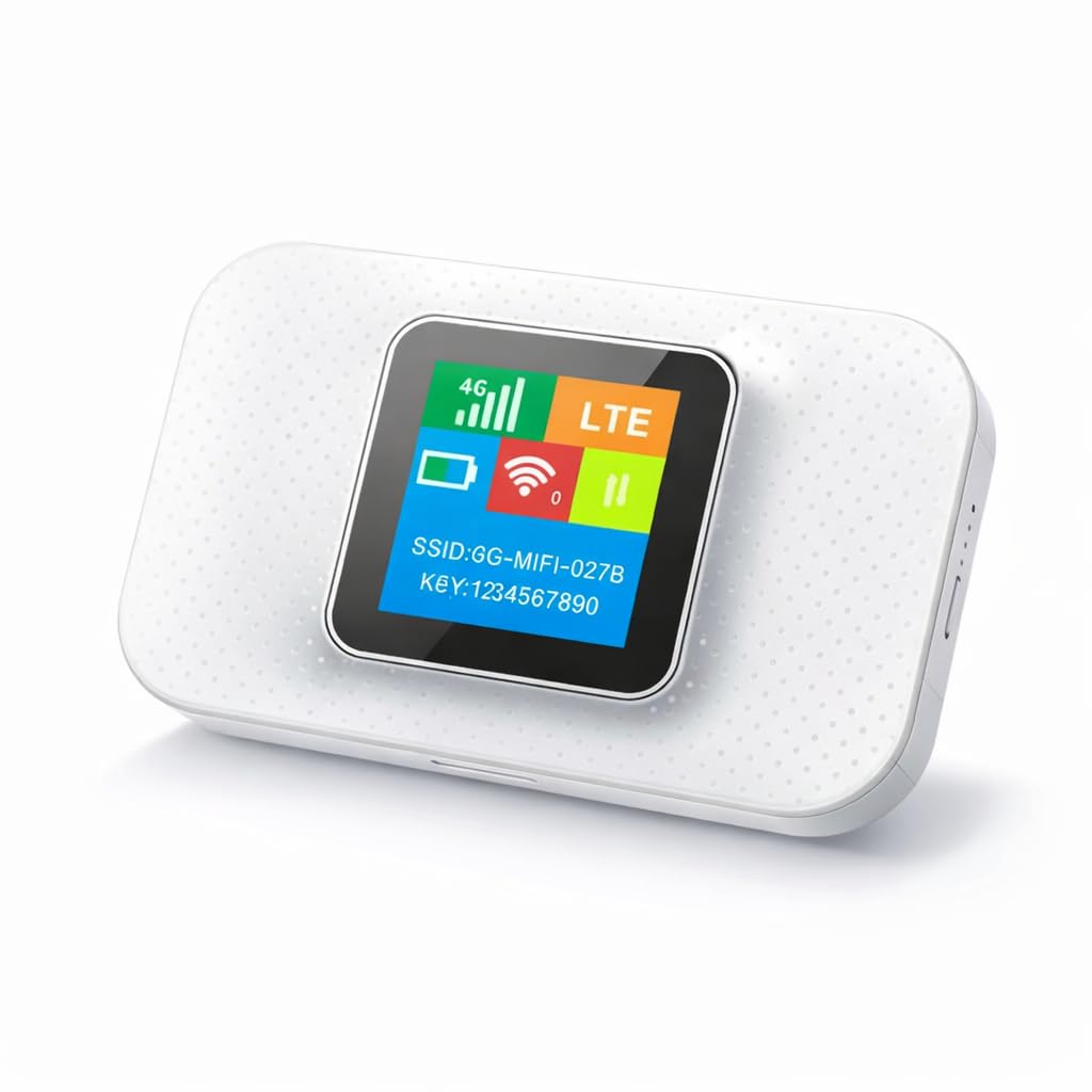 Router WiFi Portatile 4G LTE Mobile Hotspot, Modem SIM Wireless Tascabile con Display, Connessione Internet Veloce per Viaggio, Casa, Ufficio, Supporto Multi dispositivo 10-12