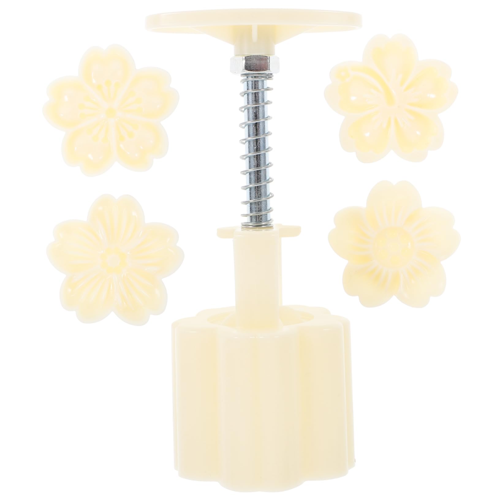 OUNONA 5 Set Stampo per Moon Cake con Design Fiore Mold per Dolci da Casa per Festival Metà con Forme Distintive per Creazioni Gustose e Decorative