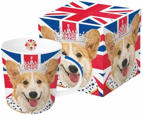 Paperproducts Design Royal Corgi Gift-Boxed Bone China 13.5 oz Cylindrical Mug image 2