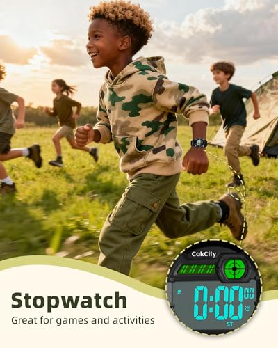 image for CakCity Kids Digital Sports Watch for Boys – Camouflage LED Waterpro
