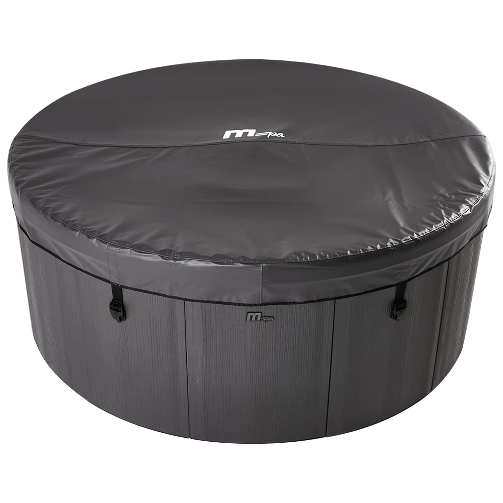 TEMPO STYLE - Vasca Idromassaggio Rotonda MSpa Denver | 1.82 Ø x 0.70 H | 130 getti d'aria massaggianti | 8 Idrogetti | Riscaldatore | Copertura termica inclusa