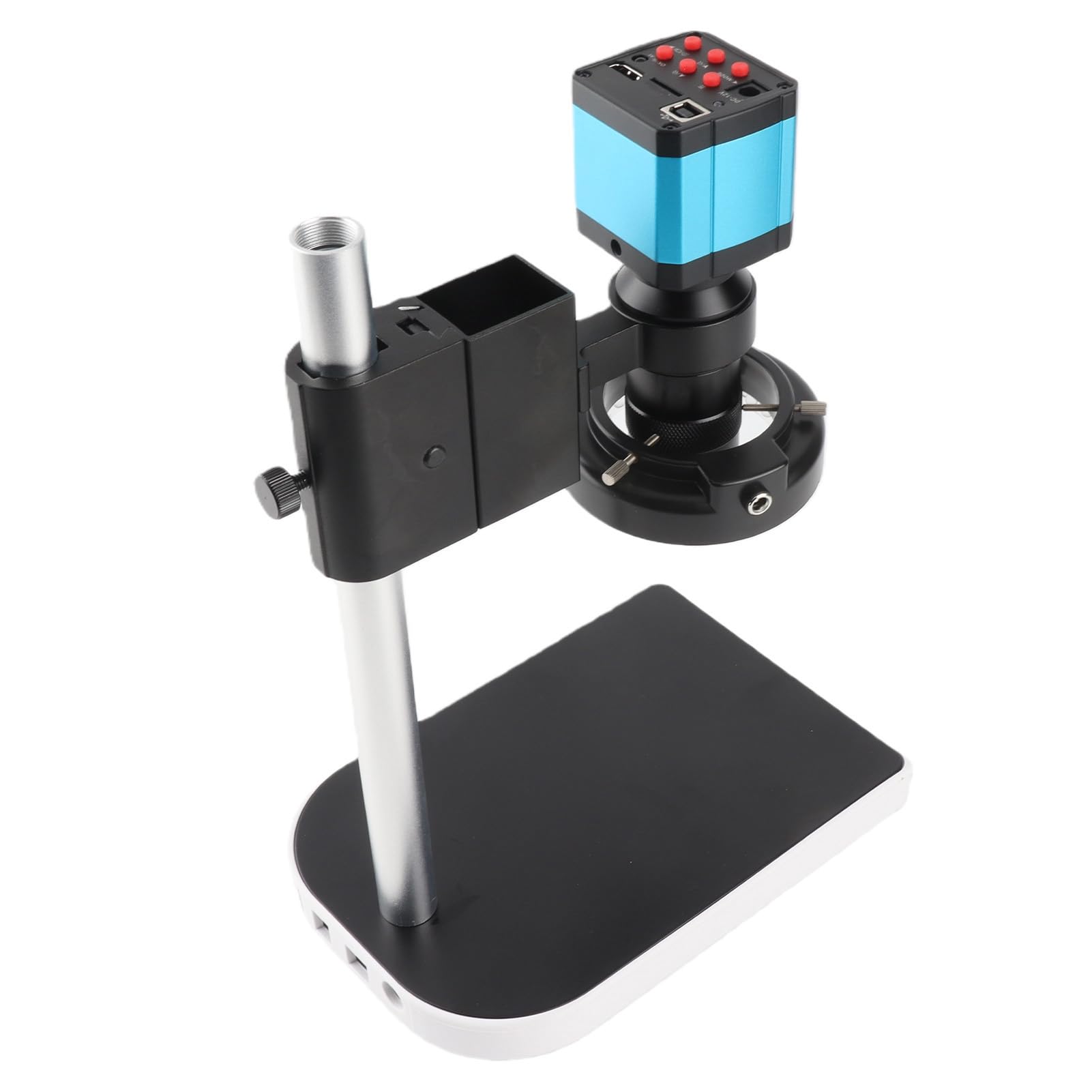 7X Digitalzoom Mikroskop, 100X Vergrößerung 14 Millionen Pixel HD LED Mikroskop Kamera mit USB 2.0 und HDMI Schnittstellen für Mikroelektronik, Präzisionsmaschinen, Schmuck(EU-Stecker)