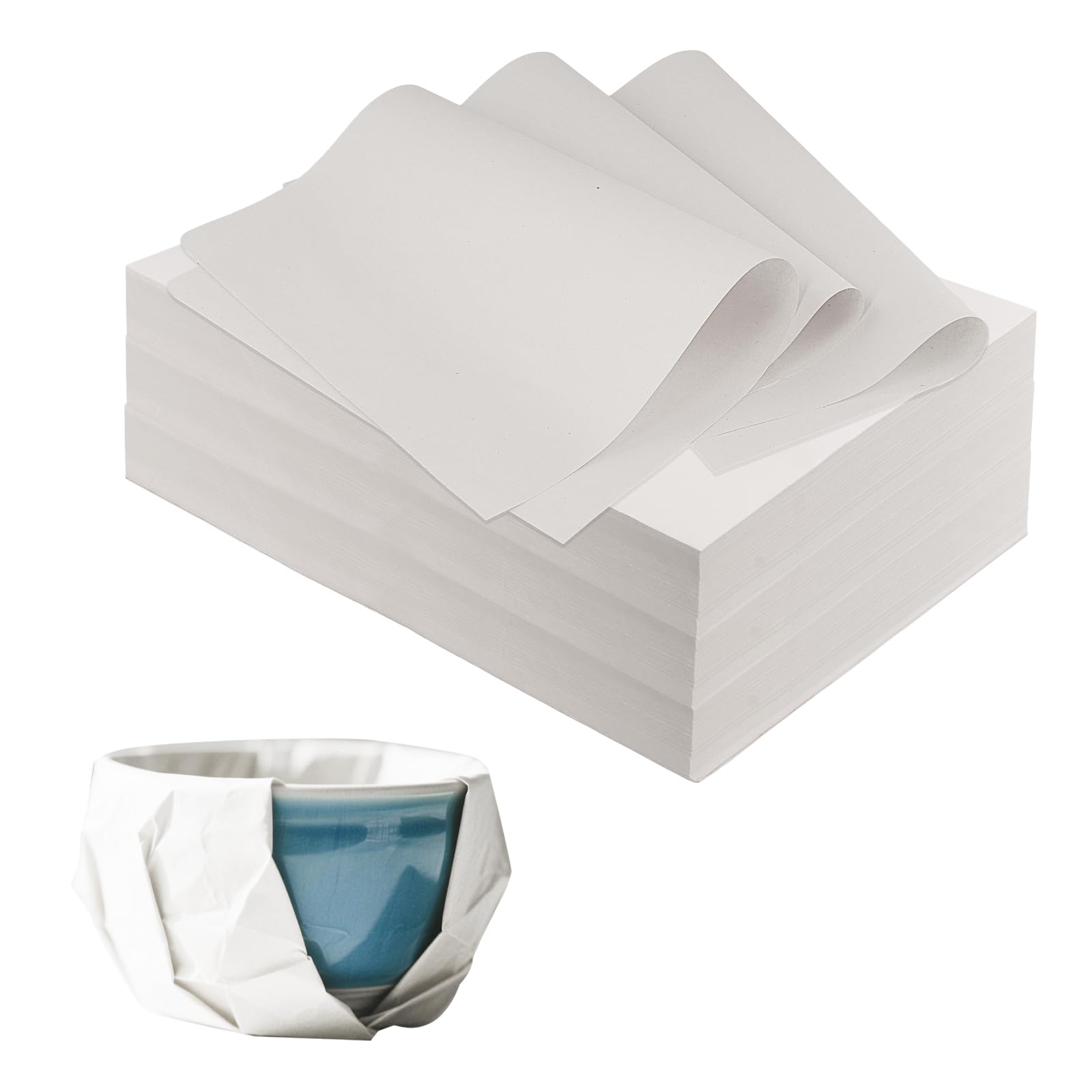 JOIKIT 600 Sheets A3 Newsprint Paper, 420 x 297mm White Newspaper Offcuts Sheets for Wrapping Packing