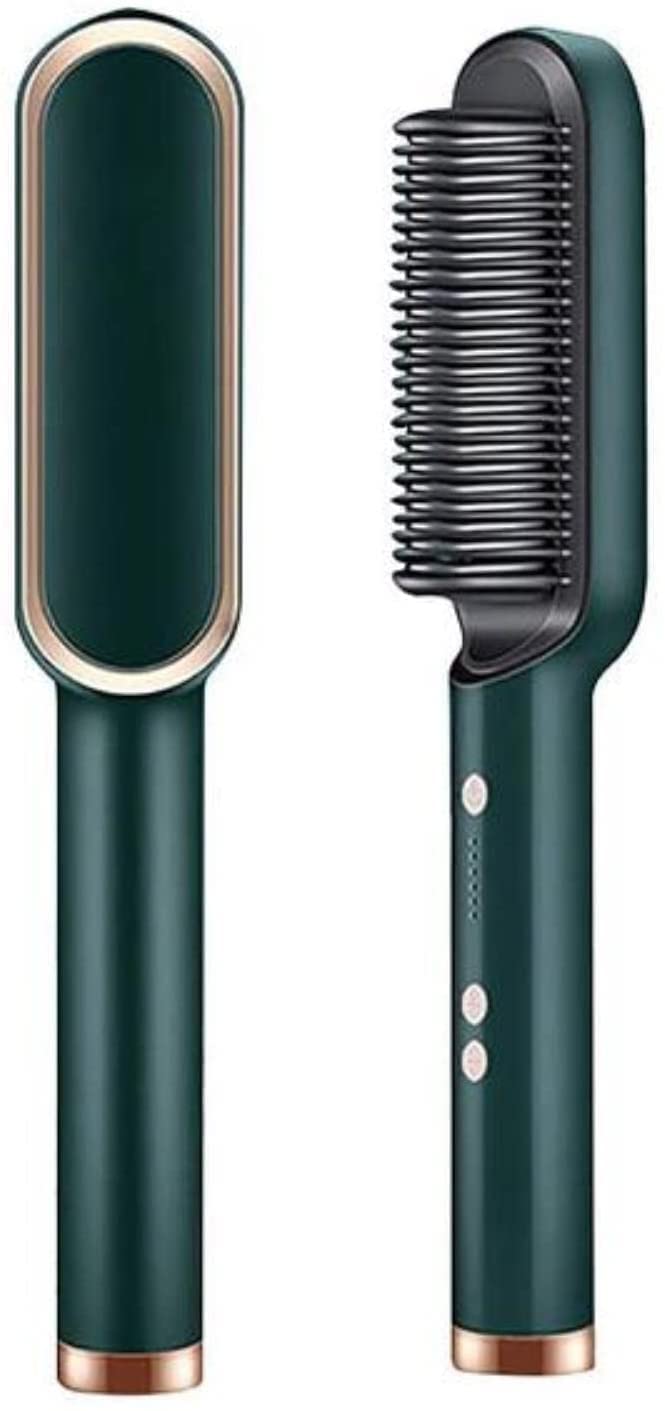 OM CLAER Hair Straightener, Hair Straightener Comb for Women & Men, Hair Styler, Straightener Machine Brush/PTC Heating Electric Straightener with…