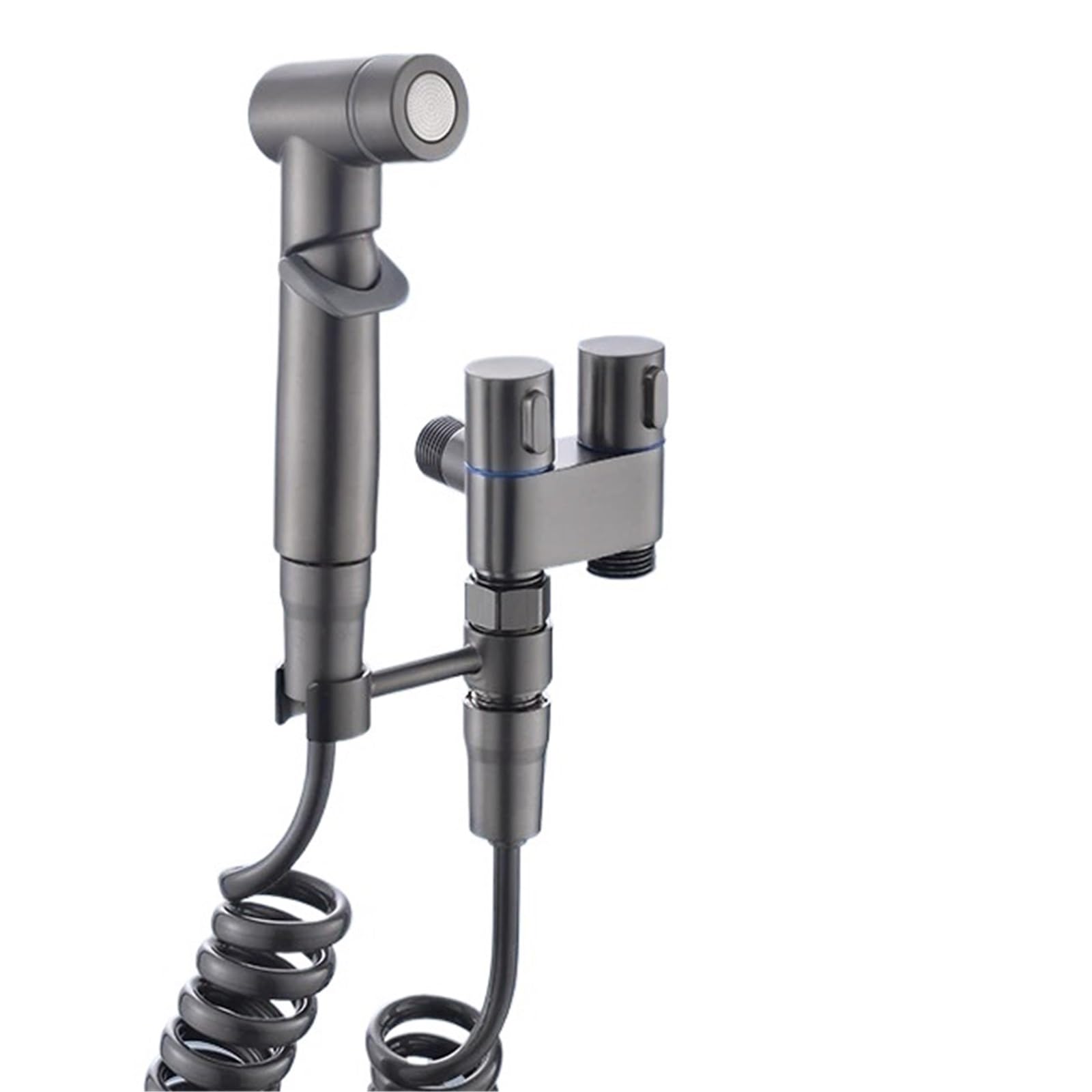 ZYCHSJXA Handheld Bidet Sprayer Set Dual Mode Stainless Steel Spray Gun Shower Toilet Faucet Self Cleaning(White)