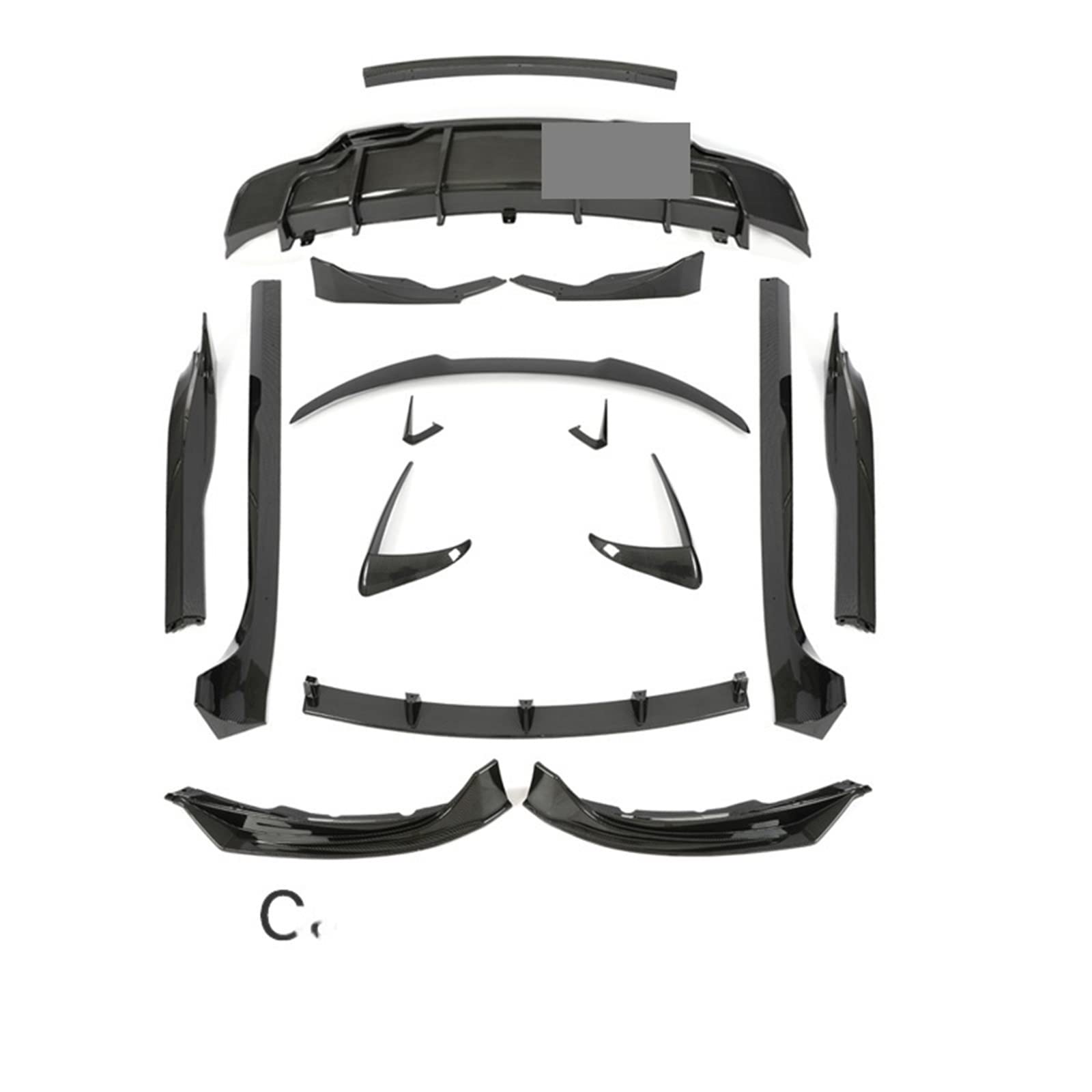 Buy Automobile Grille Carbon Fiber BodyKit Front Lip Rear Diffuser Side