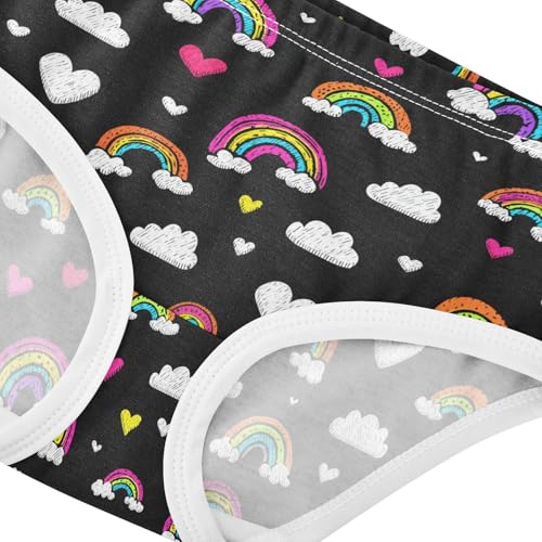 Girls Underwear Soft Cotton Rainbow Kids Panties in Sizes 2/3t, 4t, 5t, 6 and 84