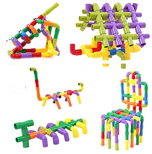 Magicwand® Colorful Interlocking DIY Pipe Blocks for Kids【3 Yrs & Up】【Multi-Colored】