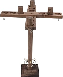 Jogo de arremesso de anzol, fácil de montar, técnicas tradicionais de arremesso de jogos de entretenimento, jogo de anzol e anel, feito à mão para festa para quatro jogadores