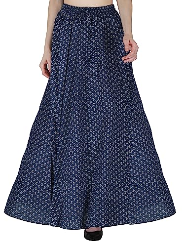 Image of Sttoffa Cotton Printed Women Wear Maxi Long Skirt 40 inch inch Full Length