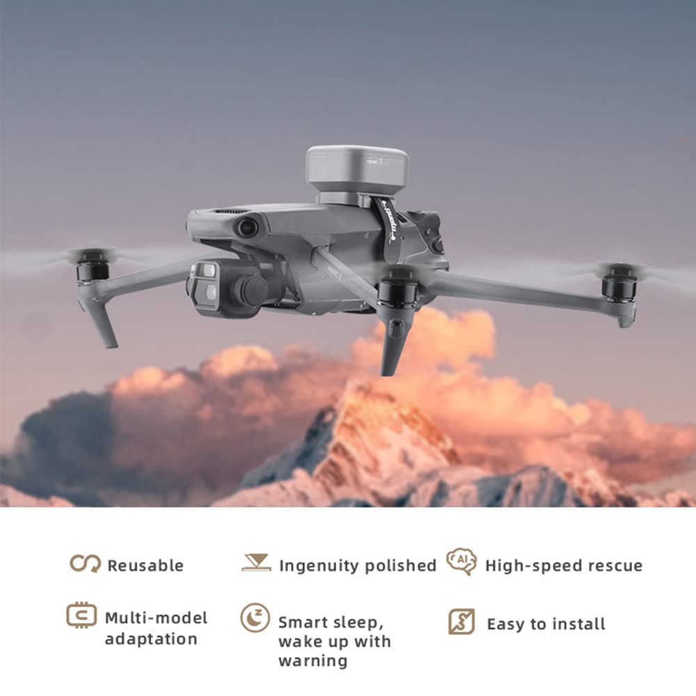 Flycoo - Paracaídas inteligentes para DJI Mavic 3/2/Pro/Phantom 2/3/4 Parachute para dron Sistema de rescate automático de Flight Safety Parachute Smart Parachute Deceleration System (Manti 3 Plus)