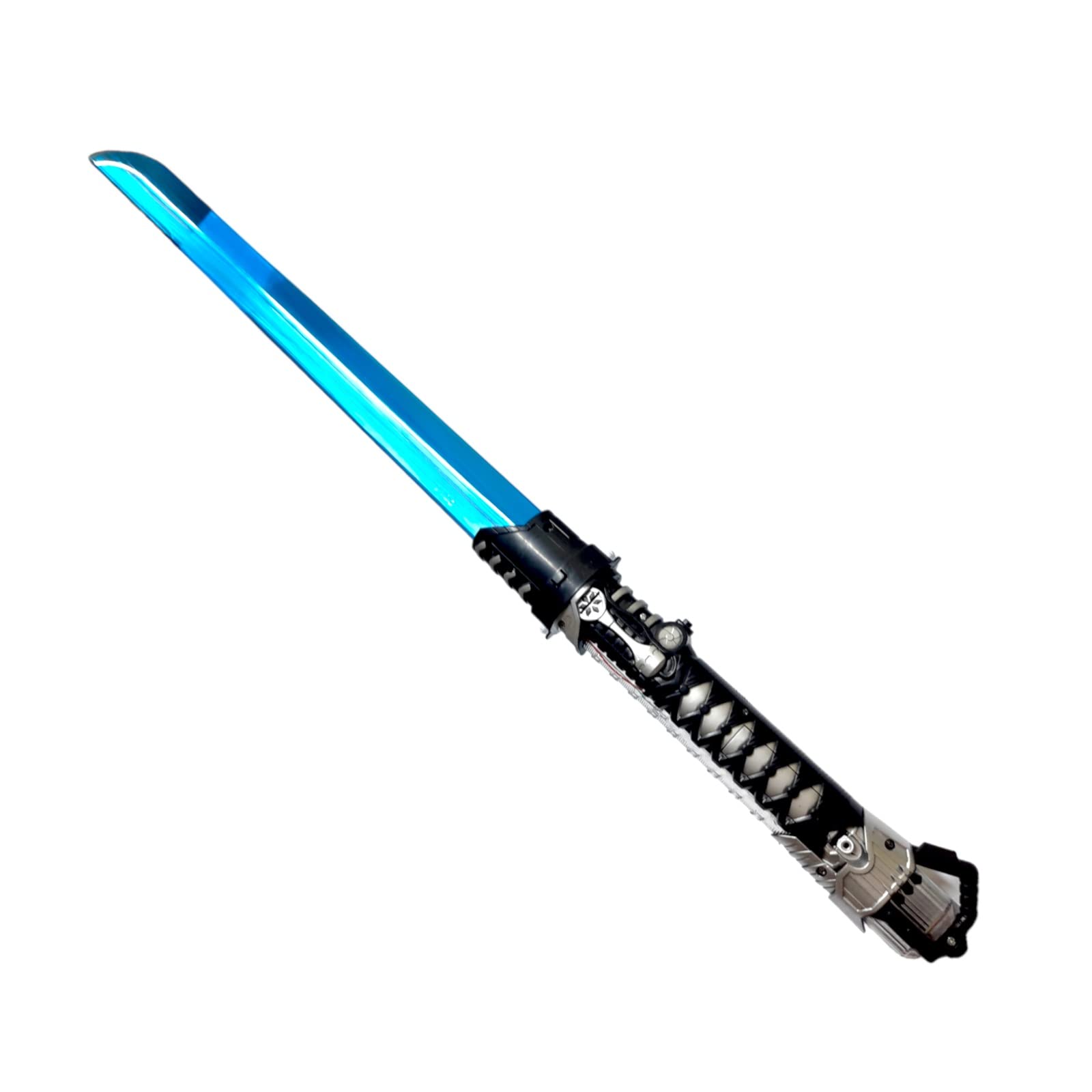 PARTY TIME - 1 Piece Samurai Light Swords LED FX Toy with Changing Sounds (Motion Sensitive) Costume Accessories for Halloween Party Galaxy War Fighters and Warriors - Blue