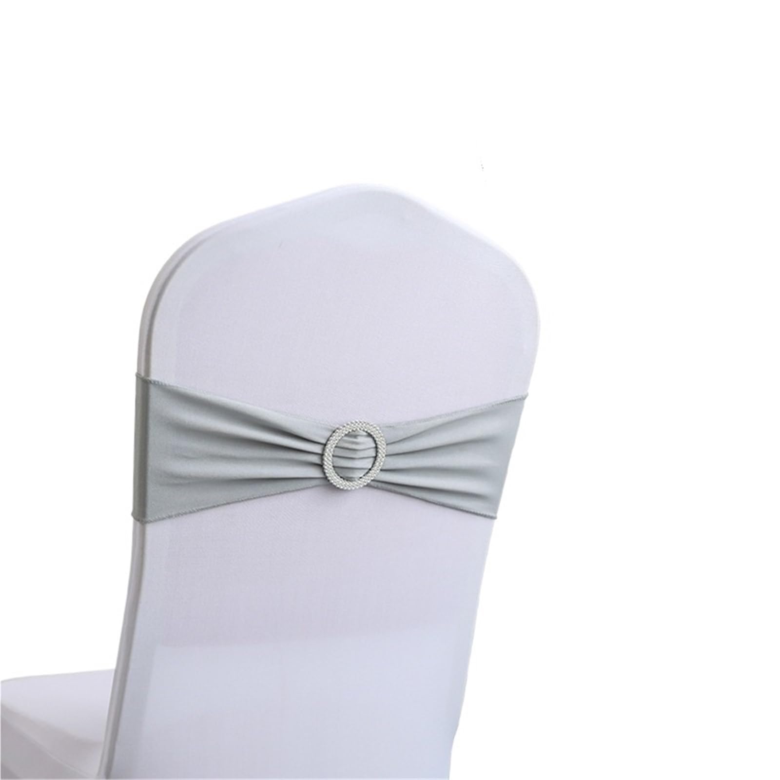 YGSGJSP Chair Sashes 100/50/10pcs Elastic Chair Knot Wedding Decoration Buckle Sashes Back Cover Mariage Hotel Home Seat Elegant Ribbon Decors for Wedding(Grey,50pcs)