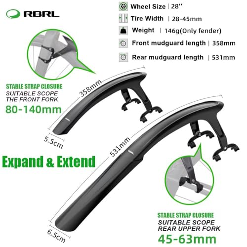 RBRL Gravel & Road Bike Fenders
