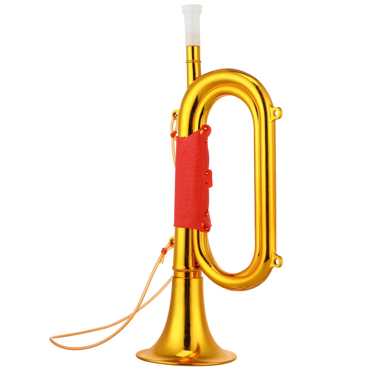IMIKEYA Plastic Kids Trumpet: 13 Inch Golden Bugle Horn Instrument - Educational Musical Instruments Party Noise Makers for Boys Girls Stage Performance Events