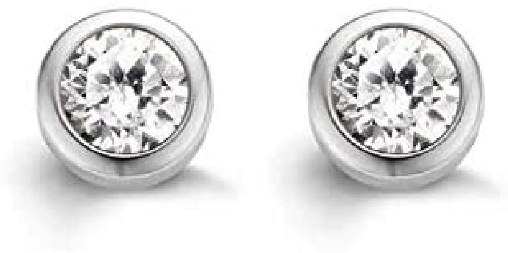Ti Sento Milano Rhodium Plated Sterling Silver Earrings with Cubic Zirconia Stones-7597ZI