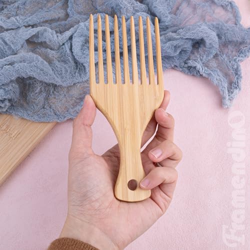 Peine de Bambú Afro para Cabello Rizado 2 Pack miniatura 4