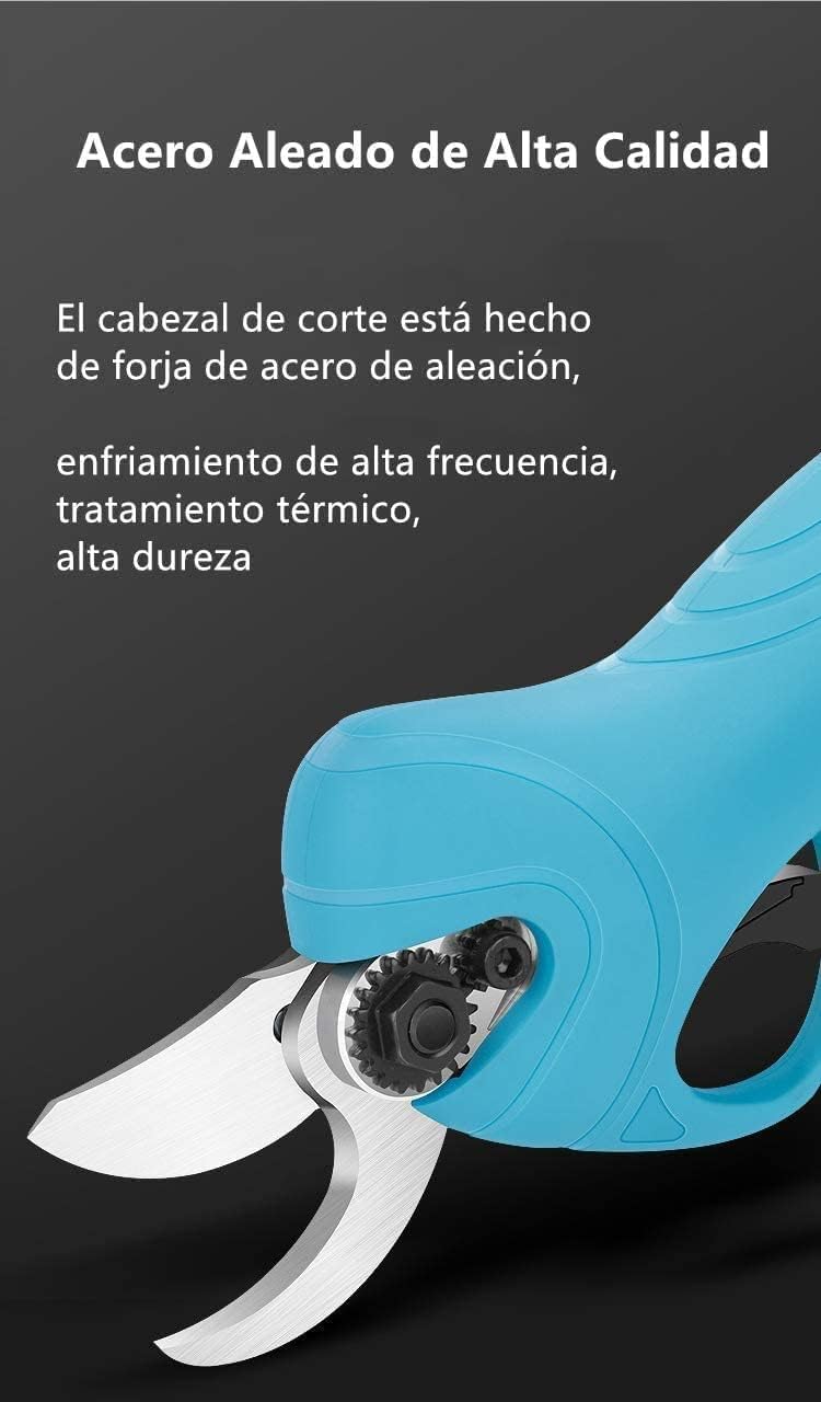 Tijeras para podar eléctricas Tijeras de podar a batería Podadoras 30 mm Jardinería DIY 2 Baterías, Cargador, Maletín Para Transporte. Árboles frutales - CW818