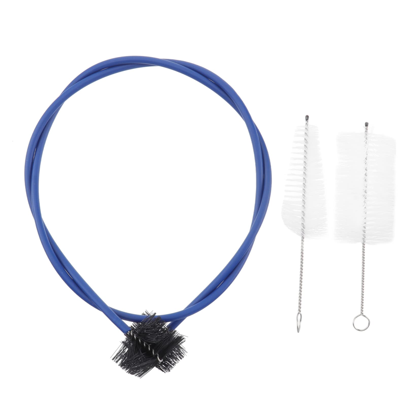 Lot de 3 Set de Set de Brosses Flexibles Bleues de Nettoyage pour Trompette | Plastique et Nylon, pour Instrument à Vent, Entretien Précis, Format Compact